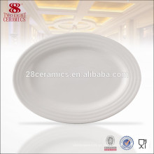 Utensílios de mesa francês chinaware prato oval osso china servindo conjunto de placa